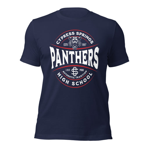 Cypress Springs High School Panthers Navy Premium Unisex T-shirt 218