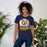 Woman wearing Nimitz High School Cougars Navy Blue Premium Unisex T-shirt 202