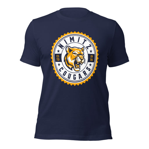 Nimitz High School Cougars Navy Blue Premium Unisex T-shirt 203