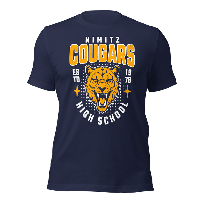 Nimitz High School Cougars Navy Blue Premium Unisex T-shirt 204