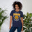 Woman wearing Nimitz High School Cougars Navy Blue Premium Unisex T-shirt 204