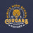 Close-up view of Nimitz High School Cougars Navy Blue Premium Unisex T-shirt 206