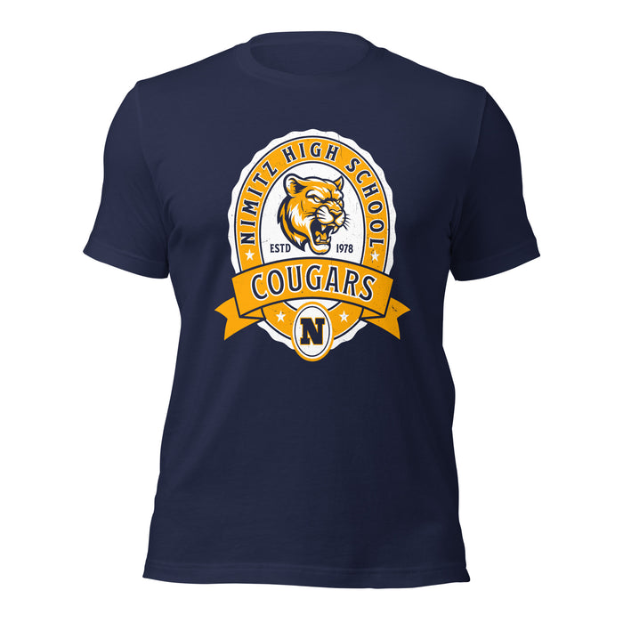 Nimitz High School Cougars Navy Blue Premium Unisex T-shirt 212