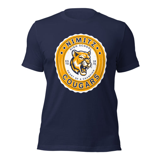 Nimitz High School Cougars Navy Blue Premium Unisex T-shirt 216