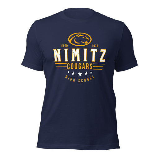 Nimitz High School Cougars Navy Blue Premium Unisex T-shirt 217