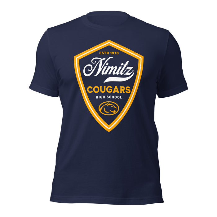 Nimitz High School Cougars Navy Blue Premium Unisex T-shirt 225