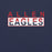 Close-up view of Allen High School Eagles Premium Navy Blue Unisex T-shirt 031