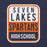 Close-up view of Seven Lakes High School Spartans Navy Premium Unisex T-shirt 001