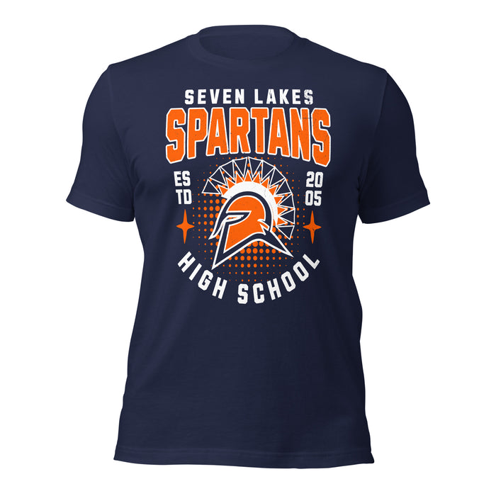 Seven Lakes High School Spartans Navy Premium Unisex T-shirt 204