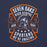 Close-up view of Seven Lakes High School Spartans Navy Premium Unisex T-shirt 207