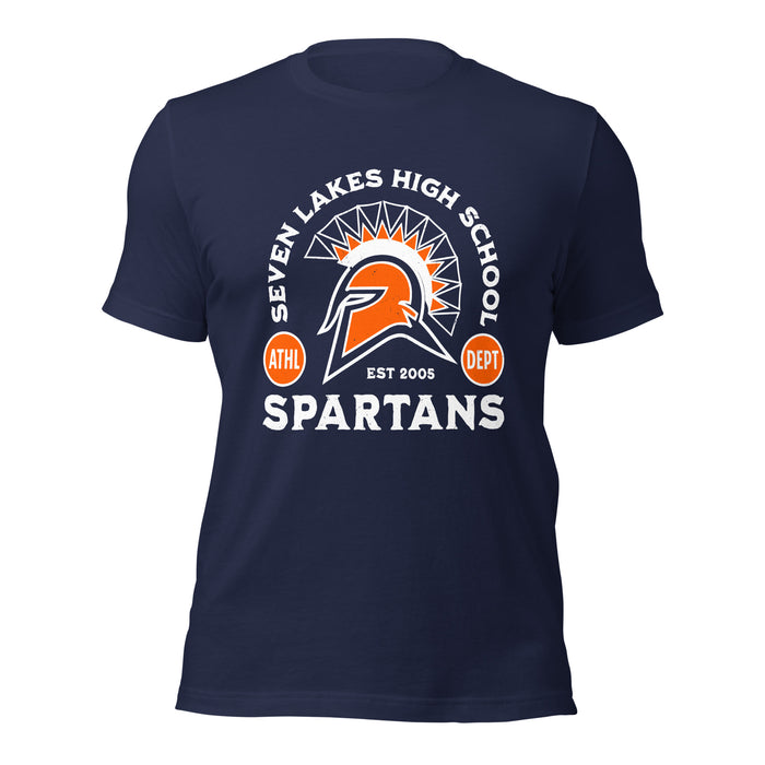 Seven Lakes High School Spartans Navy Premium Unisex T-shirt 208