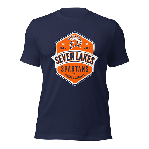 Seven Lakes High School Spartans Navy Premium Unisex T-shirt 209