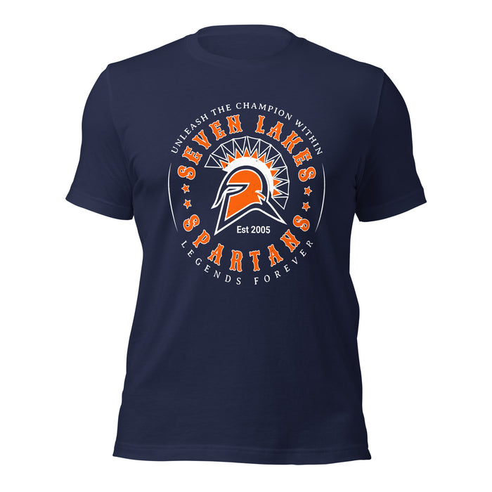 Seven Lakes High School Spartans Navy Premium Unisex T-shirt 214