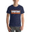 Man wearing Seven Lakes High School Spartans Navy Premium Unisex T-shirt 049