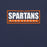 Close-up view of Seven Lakes High School Spartans Navy Premium Unisex T-shirt 049