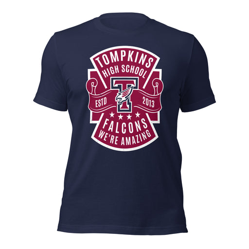 Tompkins High School Falcons Navy Premium Unisex T-shirt 207