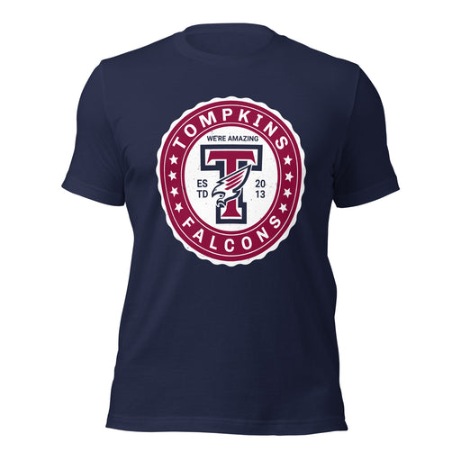 Tompkins High School Falcons Navy Premium Unisex T-shirt 216