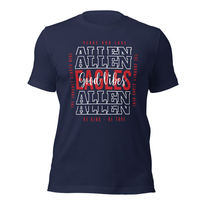 Allen High School Eagles Premium Navy Blue Unisex T-shirt 228