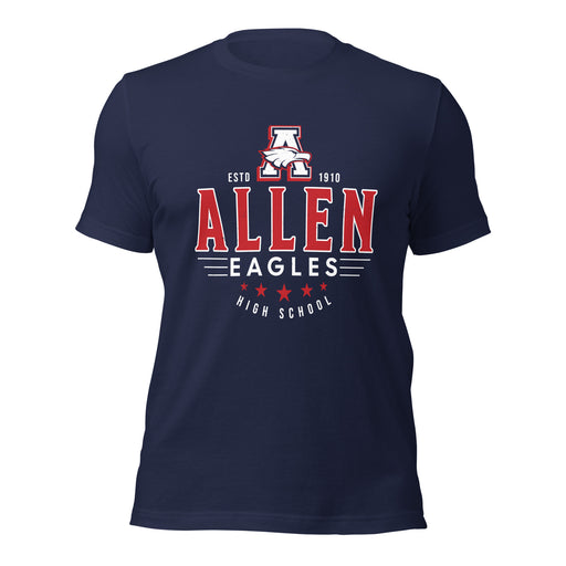 Allen High School Eagles Premium Navy Blue Unisex T-shirt 203