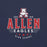 Close-up view of Allen High School Eagles Premium Navy Blue Unisex T-shirt 203