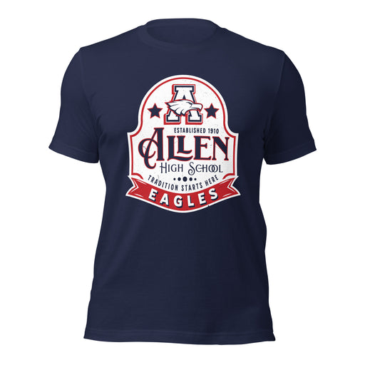 Allen High School Eagles Premium Navy Blue Unisex T-shirt 215