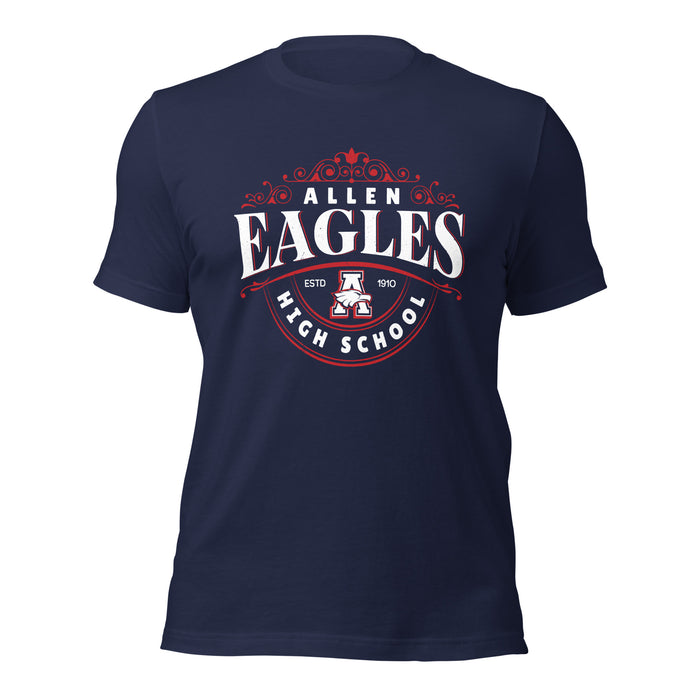 Allen High School Eagles Premium Navy Blue Unisex T-shirt 214