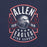 Close-up view of Allen High School Eagles Premium Navy Blue Unisex T-shirt 211