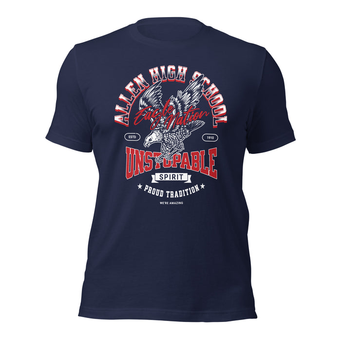 Allen High School Eagles Premium Navy Blue Unisex T-shirt 204