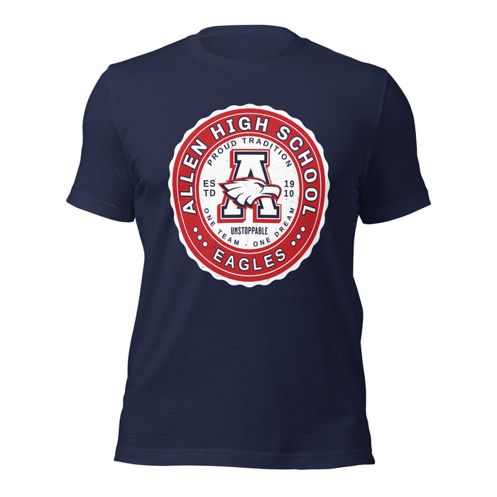 Allen High School Eagles Premium Navy Blue Unisex T-shirt 209