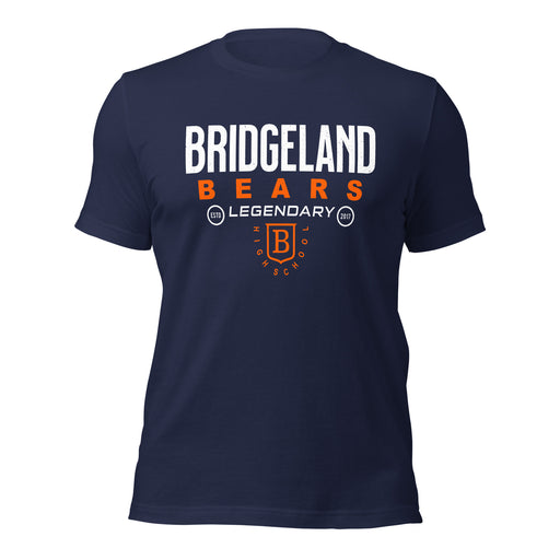 Bridgeland High School Bears Premium Navy Blue Unisex T-shirt 003