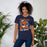 Woman wearing Bridgeland High School Bears Premium Navy Blue Unisex T-shirt 205