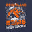 Close-up view of Bridgeland High School Bears Premium Navy Blue Unisex T-shirt 205