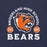 Close-up view of Bridgeland High School Bears Premium Navy Blue Unisex T-shirt 208