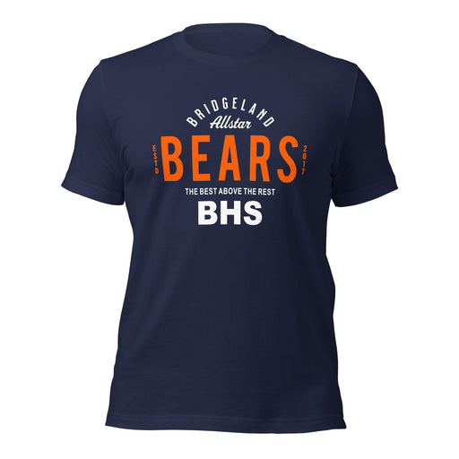 Bridgeland High School Bears Premium Navy Blue Unisex T-shirt 040