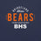 Close-up view of Bridgeland High School Bears Premium Navy Blue Unisex T-shirt 040