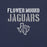 Close-up view of Flower Mound High School Jaguars Navy Blue Premium T-shirt 017