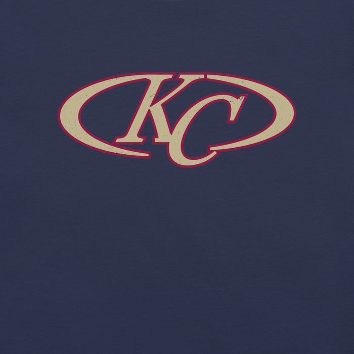 Close-up view of Klein Collins High School Tigers Premium Navy Blue Unisex T-shirt 200