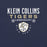 Close-up view of Klein Collins High School Tigers Premium Navy Blue Unisex T-shirt 003