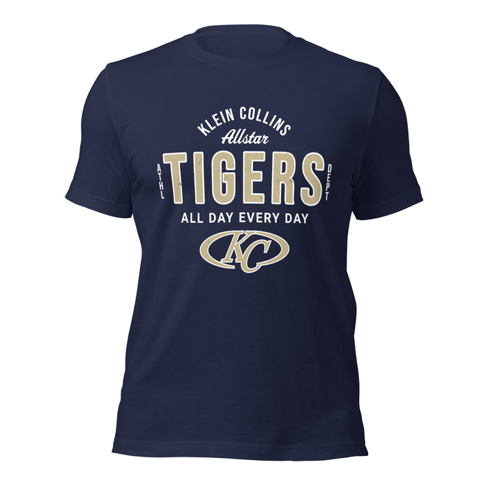 Klein Collins High School Tigers Premium Navy Blue Unisex T-shirt 040