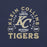 Close-up view of Klein Collins High School Tigers Premium Navy Blue Unisex T-shirt 208
