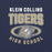 Close-up view of Klein Collins High School Tigers Premium Navy Blue Unisex T-shirt 204