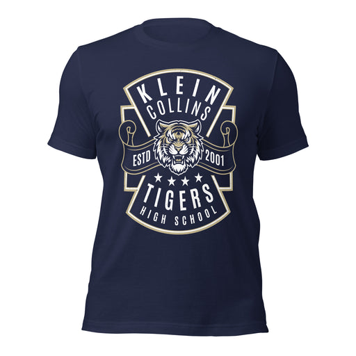 Klein Collins High School Tigers Premium Navy Blue Unisex T-shirt 207