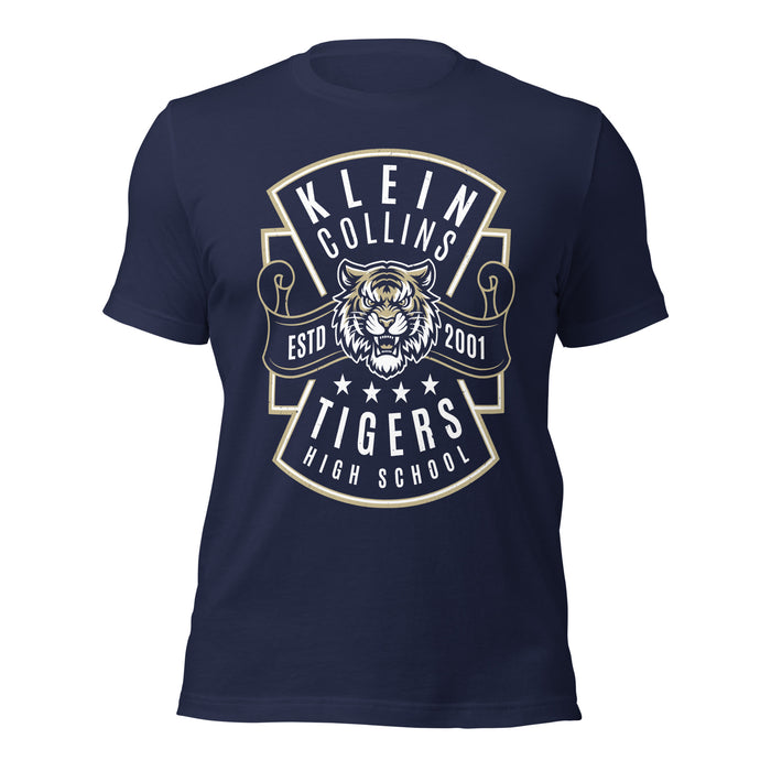 Klein Collins High School Tigers Premium Navy Blue Unisex T-shirt 207