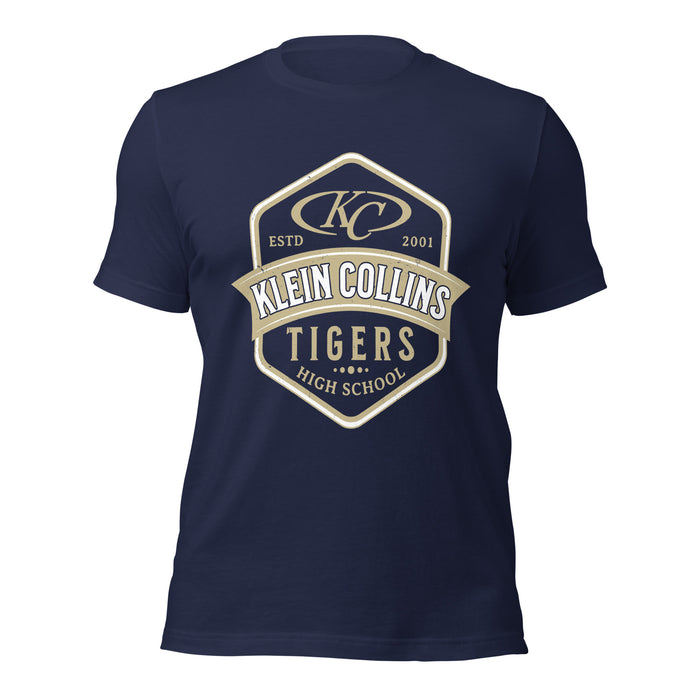 Klein Collins High School Tigers Premium Navy Blue Unisex T-shirt 209