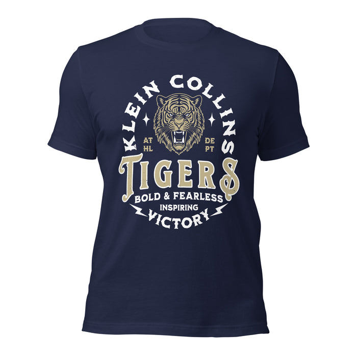 Klein Collins High School Tigers Premium Navy Blue Unisex T-shirt 206