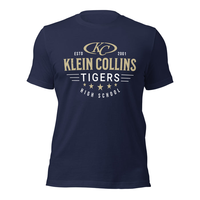 Klein Collins High School Tigers Premium Navy Blue Unisex T-shirt 217