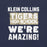 Close-up view of Klein Collins High School Tigers Premium Navy Blue Unisex T-shirt 231
