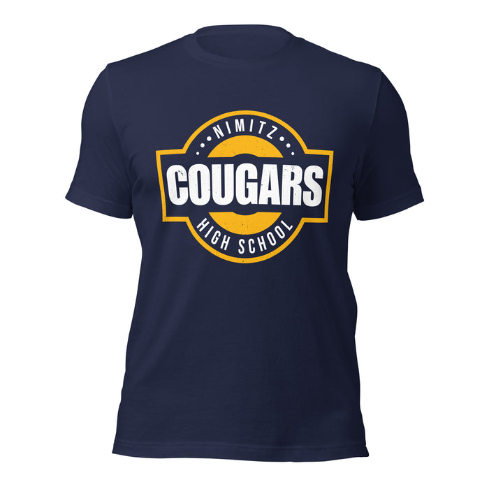 Nimitz High School Cougars Navy Blue Premium Unisex T-shirt 011
