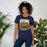 Woman wearing Nimitz High School Cougars Navy Blue Premium Unisex T-shirt 001