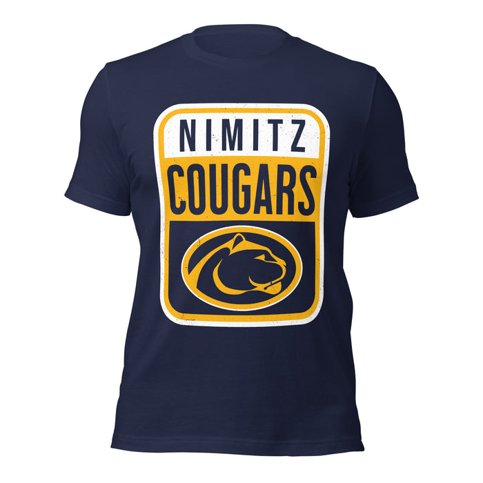 Nimitz High School Cougars Navy Blue Premium Unisex T-shirt 001